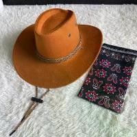 ราคา หมวกคาวบอย หนังกลับ ผู้ชาย-ผู้หญิง แถม!! ผ้าพันคอ (พร้อมส่ง) Cowboy Cap (1732309317529404459)