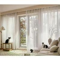 ราคา ผ้าม่านสีขาวโปร่งแสง สำหรับห้องนั่งเล่นและหน้าต่าง ผ้าม่าน Tulle โปร่งใส เหมาะสำหรับงานแต่งงานและของตกแต่งบ้าน ขนาด (1732206262191359674)