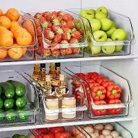 ราคา 3 แพ็ค วัสดุ PET วางซ้อนกันได้โปร่งใส เหมาะสำหรับห้องครัวและลิ้นชักตู้ กล่องใส่ของอเนกประสงค์ เหมาะสำหรับผลไม้ ของว่าง สินค้าแห้ง เครื่องสำอาง และเครื่องใช้บนโต๊ะอาหาร ตะขอ แขวน (1732284396764431535)