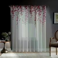 ราคา ผ้าม่าน พิมพ์ลายดอกซากุระสีชมพู ชุด 2 ชิ้น HD ดิจิตอล สไตล์เจ้าหญิง โพลีเอสเตอร์กึ่งโปร่งใส ดีไซน์แถบหน้าต่าง แขวนง่าย เหมาะสำหรับตกแต่งห้องนอนและห้องนั่งเล่น ผ้าม่านความเป็นส่วน (1732001737842264955)