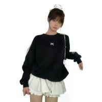 ราคา Maitria ชุดชั้นใน เสื้อยืด แขนยาว สีดำ มีโบว์ลาย 3 แถบ สไตล์เกาหลี ทรงหลวมเสื้อ essentials เสื้อแขนยาว new york เสื้อi'm noob มีคู่แข่ง h.m.s online shop เสื้อ สวย ใส่ สบาย สเวตเ (1732352522322282198)