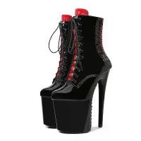 ราคา รองเท้าส้นสูง LAIJIANJINXIA ใหม่ รองเท้าบูทหุ้มข้อสำหรับผู้หญิง แพลตฟอร์มกันน้ำ พื้นหนา กริช รองเท้าเต้นรำก้านผีเสื้อลาเซ็กซี่ ความสูง 20 ซม. เหมาะสำหรับคอสเพลย์และคอสเพลย์ [COD] (1732196822667461946)