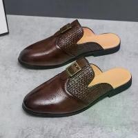 ราคา รองเท้าแตะผู้ชายแบบสวม รองเท้าแตะลำลอง รองเท้าแตะครึ่งตัว รองเท้าแตะแบบเปิดส้น (1730923984256666104)