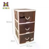 ราคา COD Keyway - P5-0030 ลิ้นชัก3ชั้นสำหรับใส่รองเท้า สีชา (1732401311879301059)