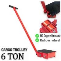 ราคา เต่าลากเครื่องจักร 6 ตัน รุ่น CRA-6 รุ่นล้อยาง CARGO TROLLY 6 TON ย้ายเครื่องจั มี 4 ล้อ (1730185882154666666)