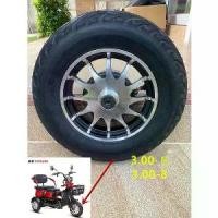 ราคา ยาง 3.00-8 พร้อมแม็กสำหรับมอเตอร์ไซค์ไฟฟ้า 3ล้อ (1731733479680018095)
