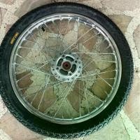 ราคา ชุดล้อหน้าพร้อมยาง ล้อ เหล็กเดิม เวฟ110i ทุกรุ่น, เวฟ125i(ปลาวาฬ), CZi+วงล้อยกขอบ+ดุมเดิม+ซี่ลวดชุบ+บูชกลางดุม+ชุดลูกปืน (1730191995669023357)