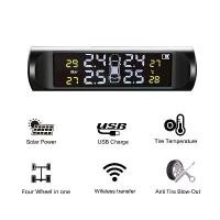 ราคา [เก็บเงินปลายทาง] TPMS ที่วัดลมยางรถ 4ล้อ พลังงานแสงอาทิตย์ วัดลมยางรถยนต์ เกวัดลม เกจวัดแรงดันลม เกจวัดลมยาง ตัววัดลมยางรถ (1731444686124713534)
