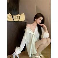 ราคา เสื้อเชิ้ตแขนยาวสำหรับสาวๆ ที่ชื่นชอบสไตล์ Clothing ผู้หญิง เสื้อจีนทรงซ้อ เสื้อคอกระต่ายเสื้อแขนยาวh&สเวตเตอร์beming Women คอจีน (1731066712740891151)