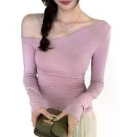 ราคา เสื้อยืด แขนยาว สไตล์เรียบหรู อเนกประสงค์ เปิดไหล่ สลิมมิ่ง ดีไซน์ไม่ปกติ สีพื้น สำหรับผู้หญิง ไซส์ใหญ่ คอกลม เสื้อด้านใน ขายดี เสื้อ เสื้อไหล่ตกข้างเดียว คอปาด สเวตเตอร์ ปาด ไหล (1731595000154982445)