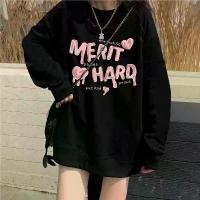 ราคา เสื้อฮู้ดดี้ สไตล์ฮิปฮอป แฟชั่นแบรนด์ ภาพประกอบสีและการพิมพ์ตัวอักษร หนาดีไซน์สีชมพูอบอุ่น เสื้อคลุมมีฮู้ด Clothing Women Clothing Women ผู้หญิง แขนยาว สเวตเตอร์ คอกลม เสื้อกันห (1731204111913487102)