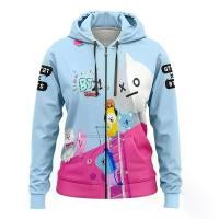 ราคา เสื้อกันหนาวมีฮู้ด BT21 BTS Unisex พิมพ์ลายเต็ม สำหรับผู้ใหญ่ ผู้หญิง สเวตเตอร์ (1732167988041910620)