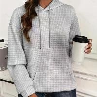 ราคา พร้อมส่ง เสื้อฮู้ด กันหนาว แขนยาว สเวตเตอร์ สีพื้น ผ้าสำลี เชือกรูด แบบสวม มีกระเป๋าหน้า แฟชั่น ผู้หญิง Clothing Lady (1729929963537402545)