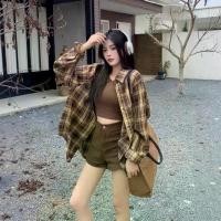 ราคา เสื้อเชิ้ต ลายสก็อต สำหรับผู้หญิง ฤดูใบไม้ผลิและฤดูร้อน เสื้อคาร์ดิแกนบาง ทรงหลวม สไตล์ขี้เกียจ ดีไซน์ย้อนยุค เสื้อเชิ้ตแขนยาว เ ส ื ้ อ อก 50 เสื้อ ชีฟอง ทูโทน สเวตเตอร์ แขนยาว (1731681365282358738)