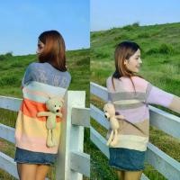 ราคา Z25 เสื้อคลุมไหมพรมแขนยาว สเวตเตอร์ หมีหลัง สีพาสเทลน่ารัก ผ้านุ่ม (1729748925748447416)