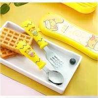 ราคา ชุดช้อนส้อมของเด็ก ช้อน ส้อม พร้อมกล่องพกพา - SPNYCow สินค้าดี (1732188271266465486)