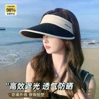 ราคา หมวกกันแดดสำหรับผู้หญิง ฤดูร้อน เคลือบสีดำ ป้องกันรังสียูวีใหม่ ปีกกว้าง เปิดด้านบน หมวกกันแดด กลางแจ้ง กระชับสัดส่วนใบหน้า หมวก nyของแท้ หน้ากาก ไหมพรม ผ้า คลุม ฟาส central cee skull cap (17319899572
