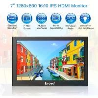 ราคา จอ LCD HDMI ขนาดเล็ก 7 นิ้ว Eyoyo หน้าจอ IPS แบบพกพา 1280x800 16:10 รองรับอินพุต HDMI/VGA/AV/BNC (1732009469930275917)