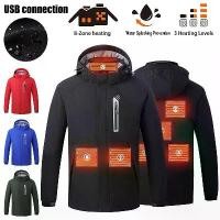 ราคา เสื้อแจ็คเก็ตมีฮู้ดไฟฟ้า สำหรับผู้ชาย มีสไตล์ พร้อมเกียร์ควบคุมอุณหภูมิ 3 เกียร์ (1731971733013234772)