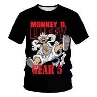 ราคา เสื้อยืดผู้ชาย วันพีซ ลูฟี่ เกียร์ 5 ท็อปส์ซู Y2k เสื้อ Nika Luffy T-s (1731765597708322415)