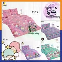 ราคา [จัดส่งทันที] TOTO ผ้าปูที่นอน (ไม่รวมผ้านวม) SANRIO Twin Little Star TS ลิขสิทธิ์ แท้ ชุดผ้าปูที่นอน 3.5 5 6ฟุต ลิตเติ้ลทวินสตาร์ wonderful bedding bed โตโต้ เครื่องนอน TS 26 27 34 401 (1732351346961