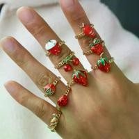 ราคา แหวนแฟชั่น 10 ชิ้น ดีไซน์เชอร์รี่กล้วยสตรอเบอร์รี่สีแดงน่ารัก แหวนผลไม้เคลือบชุบทองคุณภาพสูง แหวนทองแดงปรับได้ เหมาะสำหรับเด็กผู้หญิง เครื่องประดับ (1732023341248579167)