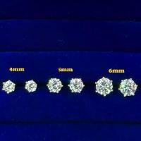 ราคา ต่างหูเพชรหุ้มเศษทองหนามเตย ขนาดเล็กน่ารัก✅แถมตลับทอง ต่างหูทอง เครื่องประดับ 057 (1732004875891476116)