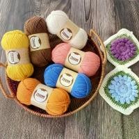 ราคา ลูกบอลเส้นด้ายอะครีลิค 4 แพ็ค 4 ชั้น 50g ถัก DIY ทำจากผ้าฝ้ายนม เชือก ฟอก สี เหลือบ เชือก ฟอก สี เหลือบ เชือกฟอกนิ่ม (1732292326101845412)