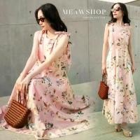 ราคา #9218 เดรสแขนกุดลายดอก+เชือก S-XL ชุดออกงาน ชุดไปงาน ชุดไปทะเล เดรสลายดอก สวย หรู ดูแพง ชุดไปเที่ยว เดรสยาวสวยๆ vshop (1732122469391698462)