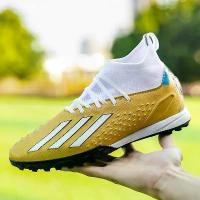 ราคา รองเท้าฟุตบอล ทรงสูง สไตล์ใหม่ กระดุมยาว กระดุมหัก เหมาะสำหรับการฝึกอาชีพเยาวชน ขายดี เชือก แหลมเงินสีดำ รองเท้าฟุตบอล สตั๊ด มือสอง ของ แท้ soccergate has no limits รองเท้า สตั๊ด แพน รีเจน ด้า (173133