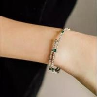 ราคา สร้อยข้อมือหลายชั้น คริสตัลสีสดใส สำหรับผู้หญิง แฟชั่นสร้างสรรค์ สไตล์ไม่ซ้ำใคร สร้อย ข้อ มือ ดอก โคลเวอร์ สร้อย ข้อ มือ นาค กํา ไล เชือก เทียน 2 เลเยอร์ (1731821882157336938)