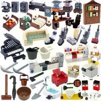 ราคา บล็อคตัวต่อซิตี้, MOC, อุปกรณ์ฉาก, เฟอร์นิเจอร์, เตียง, ห้องน้ำ, อ่างอาบน้ำ, เปียโน, ทีวี, โซฟา, ถังขยะ, เครื่องใช้ในครัว, ของเล่นอิฐ, S14 (1732289190633899519)