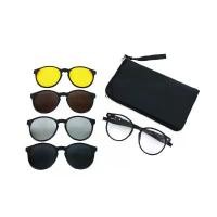 ราคา GALAXY ชุดแว่นกันแดดทรงกลม รุ่น 2203 แว่นกันแดด แถมฟรี เลนส์ 4 เลนส์ จัดส่งฟรี กทม (1731831878243550426)