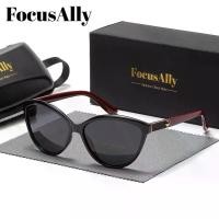 ราคา แว่นตาแฟชั่น สไตล์ RetroCatEye FocusAlly สำหรับผู้หญิง เลนส์ TAC และกรอบ PC ดีไซน์สีดำลายสีแดง มาพร้อมกล่องและผ้าเลนส์ แว่นตาป้องกันรังสียูวี [COD] (1731682164152764145)