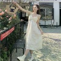 ราคา เดรสสายเดี่ยว สาวหวาน เย็บถักนิตติ้งอ่อนโยน ฤดูร้อน มาใหม่ เหมาะสำหรับวันหยุด ความยาว Midi รักแรกของสาวหวาน Clothing Dress Women ผู้หญิง เสื้อผ้า lseoul เดรสลาย จุด (1730851734565718988)