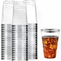 ราคา ถ้วยพลาสติกสีเงิน 50/25 12 ออนซ์ ถ้วยพลาสติกใส แก้ว ถ้วยขอบเงิน ดีไซน์แฟนซี ใช้แล้วทิ้ง เหมาะสำหรับงานแต่งงานและงานปาร์ตี้ (1732173884712650483)