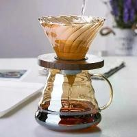 ราคา หม้อกาแฟแก้วทนทาน ความจุ 500 มล. ถ้วยกรองสีน้ำตาล กรวย Percolator แก้ว หม้อหยด ที่กรองกาแฟ อุปกรณ์กาแฟในบ้าน (1732375942116050402)