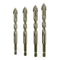 ราคา ดอกสว่านเจาะคอนกรีต 4 ชิ้น แรงบิดสูง เหมาะสำหรับอิฐ เซตสำหรับคอนกรีต/แก้ว/อิฐ/ซีเมนต์/กระเบื้อง/ไม้/อื่นๆ ดอกสว่านคาร์ไบด์ความแข็งแรงอุตสาหกรรม ขนาดปลาย (6mm-12mm) เหมาะสำหรับเจาะกระเบื้อง สว่านเจาะ (