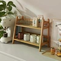 ราคา ชั้นเก็บของไม้ไผ่ ดีไซน์ทันสมัย ชั้นวางสองชั้นสีครีม ออแกไนเซอร์เคาน์เตอร์ครัว น้ำหนักเบา ติดตั้งแบบไม่มีเครื่องมือ เหมาะสำหรับถ้วย แก้ว กาแฟ ห้องนอนสำนักงาน หอพัก (1732156480287705073)