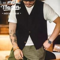 ราคา เสื้อกั๊กแบบกอง, แบรนด์ Maden, สไตล์เครื่องมือ, 2023 มาใหม่, สำหรับผู้ชายและเยาวชน, สไตล์อเมริกันเรโทร, เสื้อกั๊กแขนกุด, สีกากี, แจ็คเก็ตสุภาพบุรุษชาย, แจ็คเก็ต (1729691460649388371)