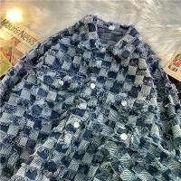 ราคา เสื้อแจ็คเก็ตยีนส์ลายสก๊อตอเมริกัน สำหรับผู้ชาย สีพื้น ไซส์ 1/29 Clothing Man เสื้อ แจ็คเก็ต ฟ้า (1731106524895611446)
