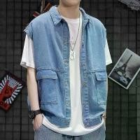 ราคา เสื้อคลุมผู้ชาย เสื้อโค้ทเดนิมผู้ชาย เสื้อกั๊ก แจ็คเก็ต เสื้อทำงาน เสื้อกั๊กย้อนยุค หลวม สไตล์ฮ่องกง อเนกประสงค์ แฟชั่นลำลอง (1729704834322434817)