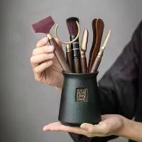 ราคา ชุดสุภาพบุรุษหกคน, อุปกรณ์ชากังฟูครบชุด, โต๊ะน้ำชาชุดโต๊ะน้ำชา, มีดชา, แหนบชา, แปรง, เหมาะสำหรับพิธีชงชา, รวมอุปกรณ์ (1732396012621038659)