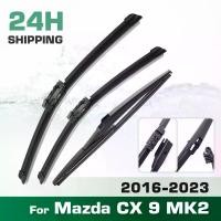 ราคา ยางปัดน้ำฝน หน้าและหลัง สำหรับ Mazda CX 9 MK2 2016-2023 ใบปัดน้ำฝน กระจกหน้ารถ หน้าต่าง แปรง 24"18"14" (1731366011846690570)