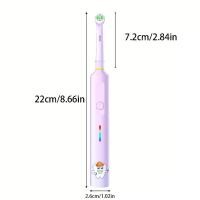 ราคา แปรงสีฟันไฟฟ้าสำหรับเด็ก Alyson ดีไซน์การ์ตูน ขนแปรงนุ่ม หัวแปรงหมุนได้ กันน้ำ IPX7 มี 3 โหมด 2 หัวแปรง รวมเคสเดินทาง การชาร์จ USB เหมาะสำหรับอายุ 3-12 ปี ป้องกันฟันผุ แปรงสีฟัน (1732139068369176317)