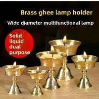 ราคา โคมไฟ Diya เนยเหลว, เชิงเทียนสวดมนต์ทองเหลือง, สำหรับโต๊ะเครื่องแป้งที่บ้าน, ไฟไส้ตะเกียงน้ำมันหญ้าไฟนิรันดร์, อุปกรณ์และของตกแต่งงานเทศกาลฮินดู Puja (1732288136591213650)