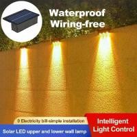 ราคา Vimite โคมไฟติดผนังโซล่าเซลล์ 3L กลางแจ้ง IP65 กันน้ำ เซ็นเซอร์อัตโนมัติ โคมไฟรั้วกันความร้อนสำหรับบ้าน ลาน ประตู สวน ไฟ รั้ว โซล่าเซลล์ โคมไฟ ติด เสา หน้า บ้าน ไฟ กิ่ง ห (1732276883472354136)