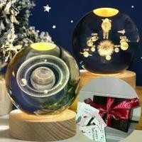 ราคา 【COD 】โคมไฟคริสตัล โคมไฟข้างเตียง โคมไฟลูกแก้ว โคมไฟตั้งโต๊ะ โคมไฟ USB 6cm (1729739235833055451)