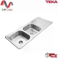 ราคา (TEKA) อ่างล้างจาน 2 หลุม 1 ที่พัก รุ่น T PLUS 2B 1D ฟรี ก็อกน้ำเย็น (1729826457101699292)