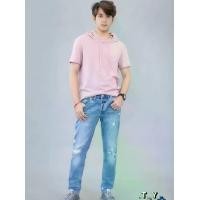 ราคา TY1409 กางเกงยีนส์ผู้ชายทรง SLIM สีฟอกไบโอกลาง TBY Jeans (1731445525990902750)